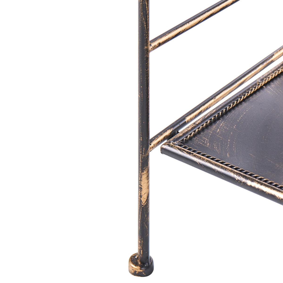 REGAL 60/30 cm Schwarz Villadose - Schwarz, Metall (60/117/30cm) - Beliani