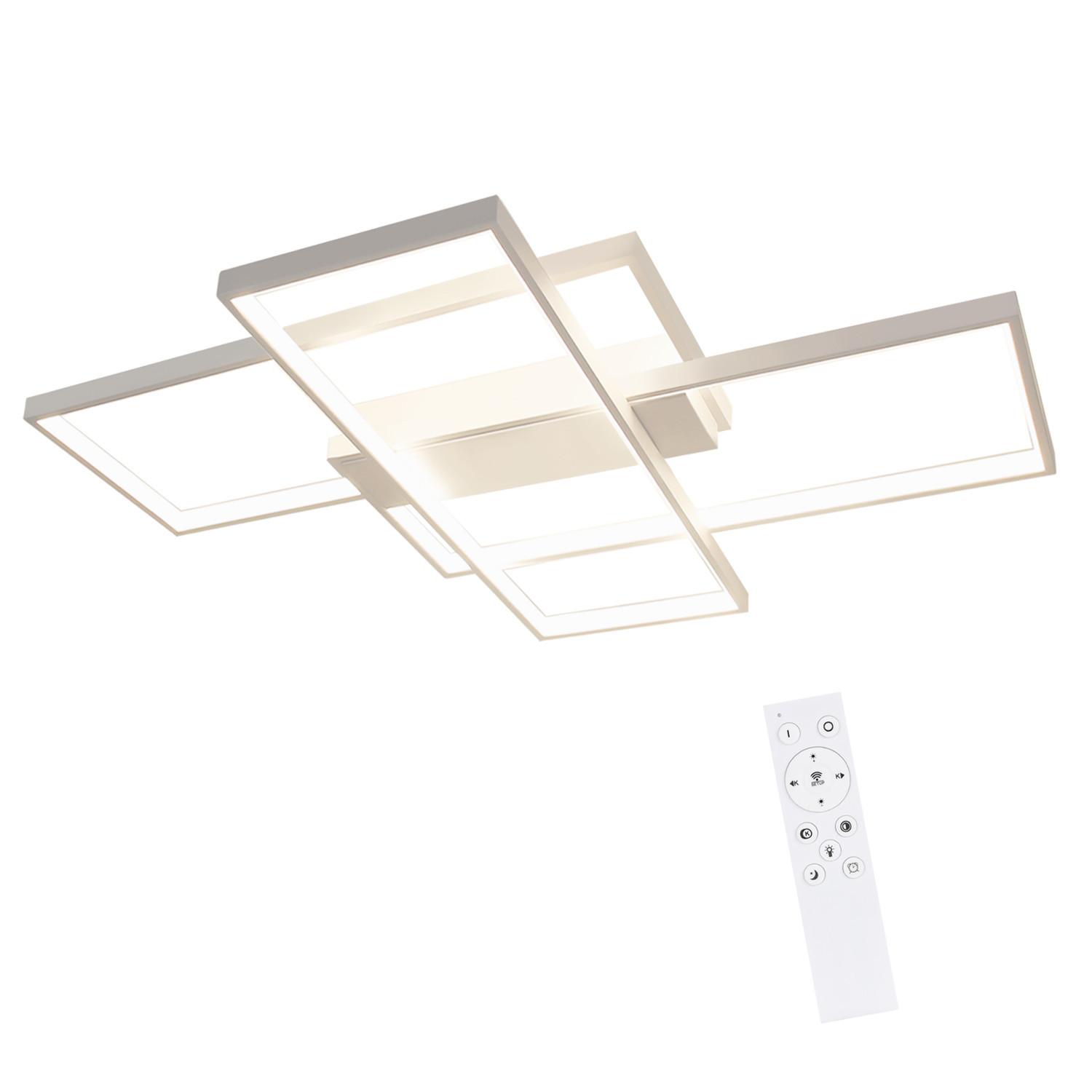 LED-DECKENLEUCHTE Zeno 65/47/7.5 cm - Weiß, Metall (65/47/7.5cm) - Nettlife