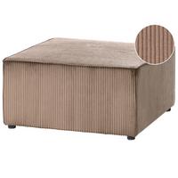 OTTOMANE Cord Sandbeige Lemvig - Sandfarben, Textil (83/41/83cm) - Beliani