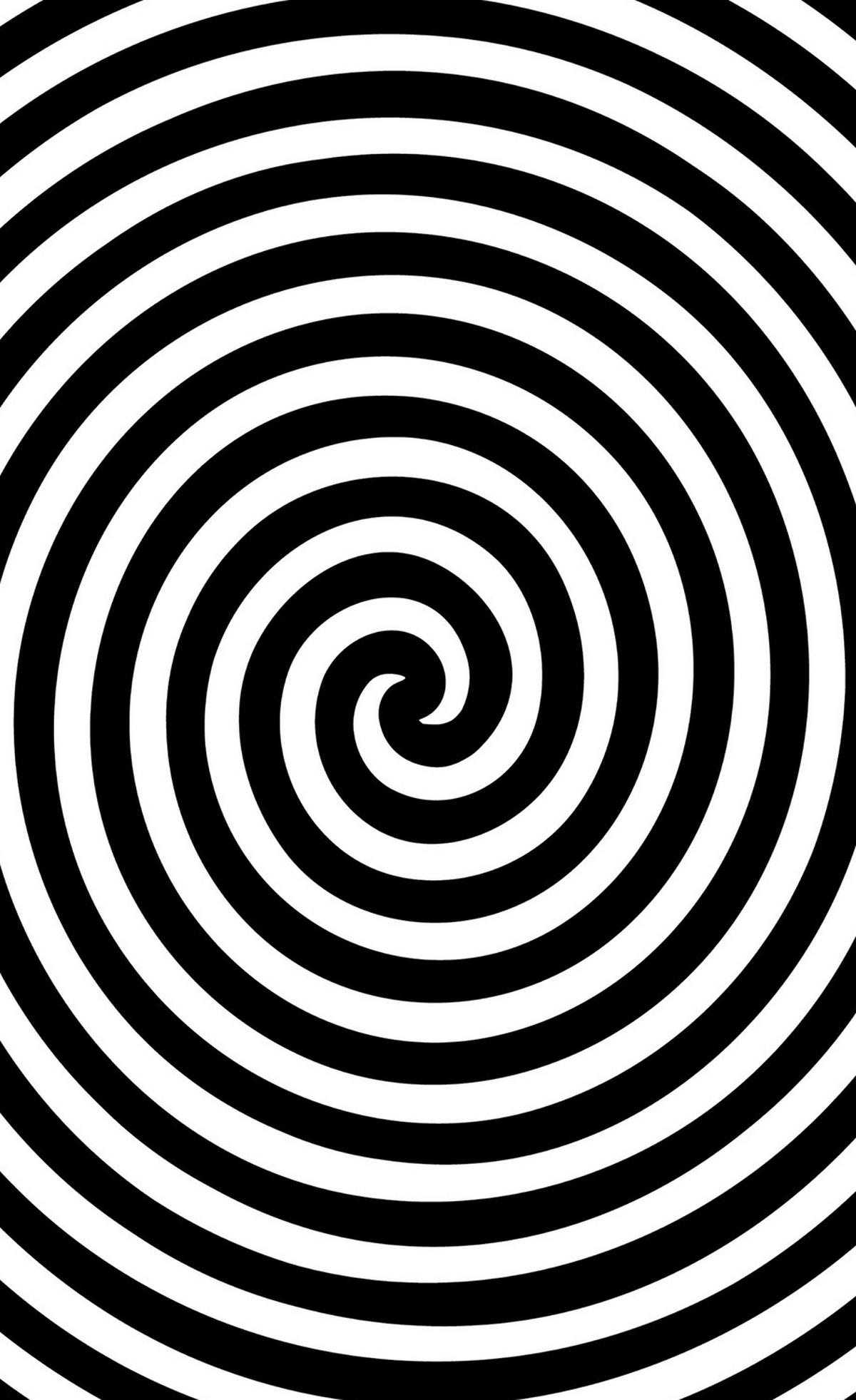ROLLO LICHTDURCHLÄSSIG 110x180 cm Hypnotisierender Kreis - Schwarz, Textil (110/180cm) - TULUP