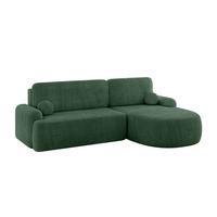ECKSOFA mit Schlaffunktion und Bettkasten LIRA-L - 264x172x89 Grün - Grün, Holzwerkstoff/Textil (172/264cm) - ALTDECOR