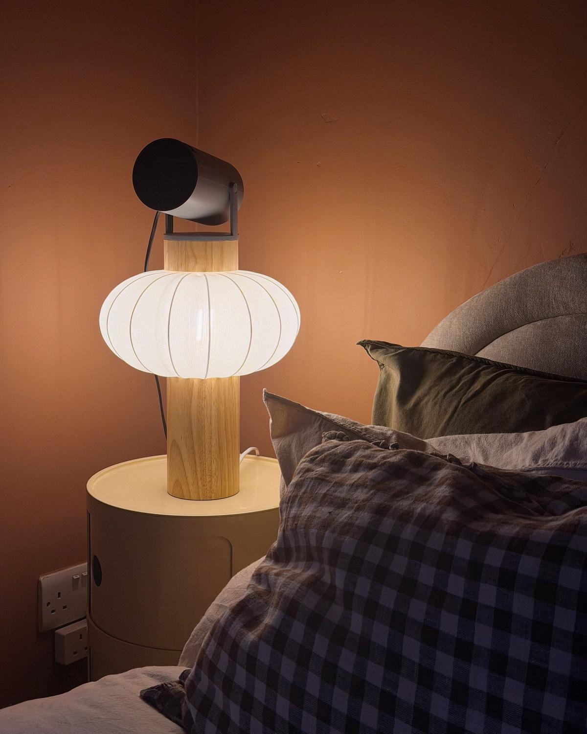 TISCHLAMPE Holz Hellbraun Abens - Hellbraun/Braun, Holz (27/27/35cm) - Beliani