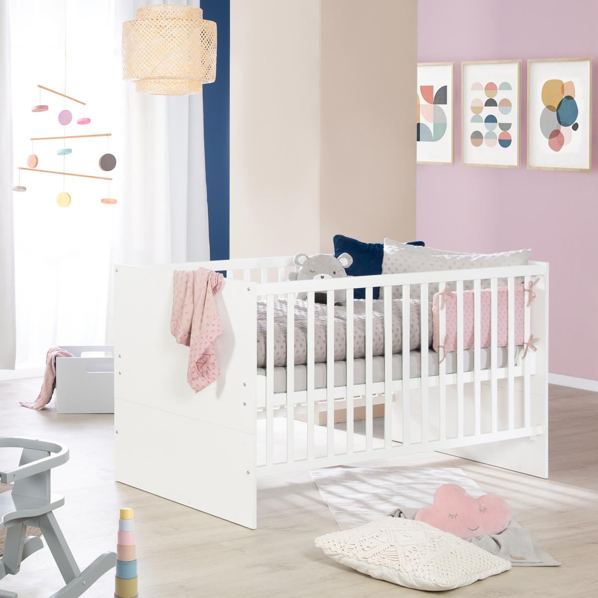 BABYBETT Anton 70 x 140 cm - Weiß, Holzwerkstoff (70/140cm) - Roba