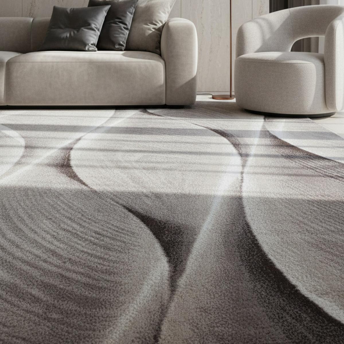 KURZFLORTEPPICH DRAU, mit Farbverlauf, Braun, 140 x 200 cm - Braun, Textil (200/140cm) - KADIMA DESIGN