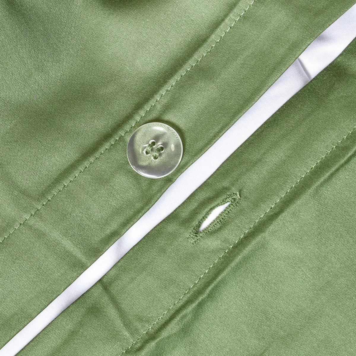 BIO-BETTWÄSCHE Satin Fadendichte 400 - Grün, Textil (200/200cm) - Homescapes