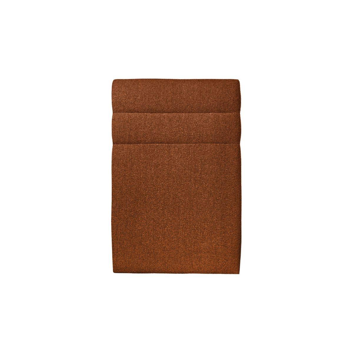 KOPFTEIL Modell Linien – Terrakotta-Bouclé-Stoff 90 cm - Beige/Terracotta, Karton/Holz (90/120/10cm) - Sommeil de Plomb