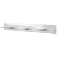WANDREGAL Bari Weiß Hochglanz - Weiß Hochglanz, Holzwerkstoff (146/20/19cm) - Vladon