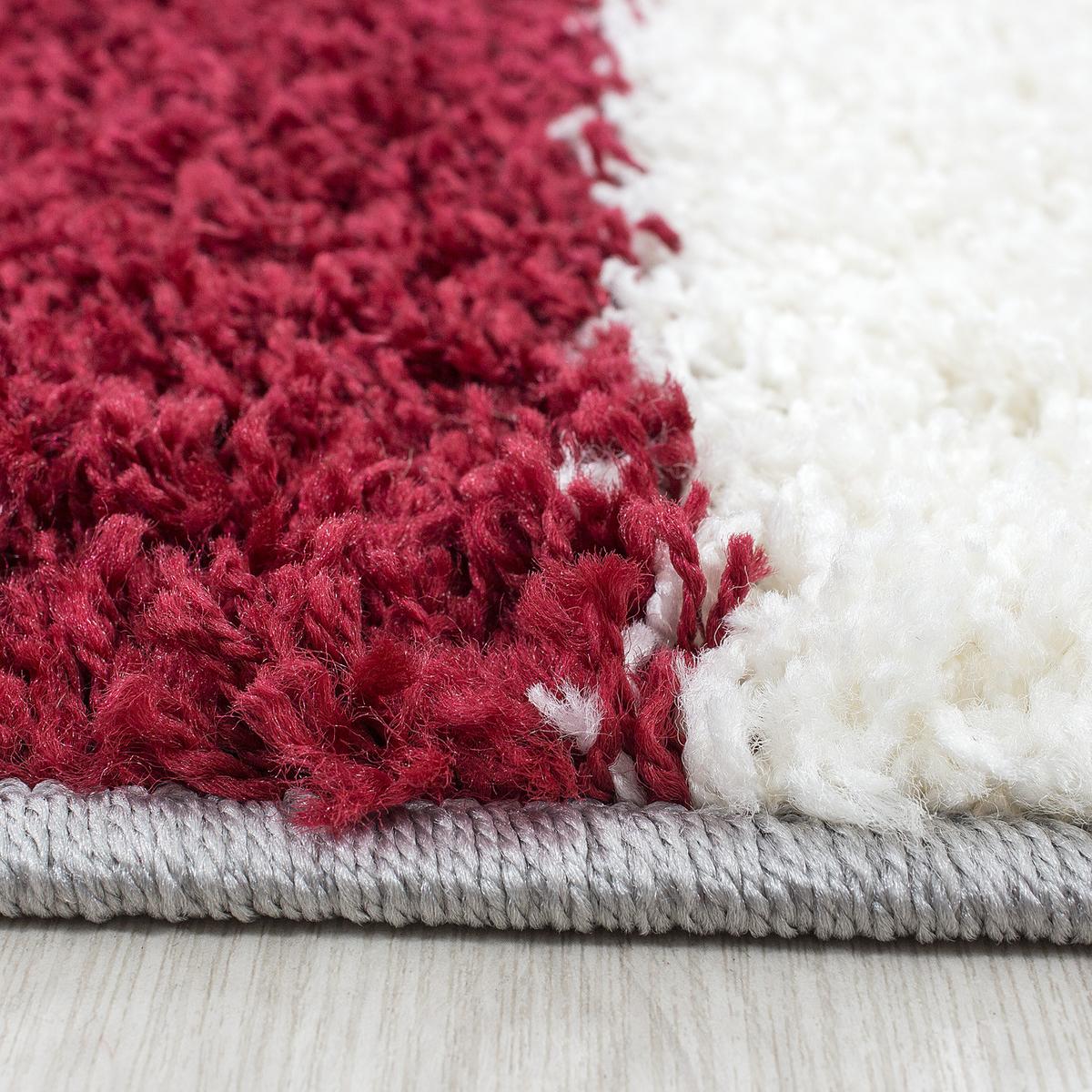 HOCHFLORTEPPICH RHEIN, kariert, Rot, 160 x 230 cm - Rot, Textil (230/160cm) - KADIMA DESIGN
