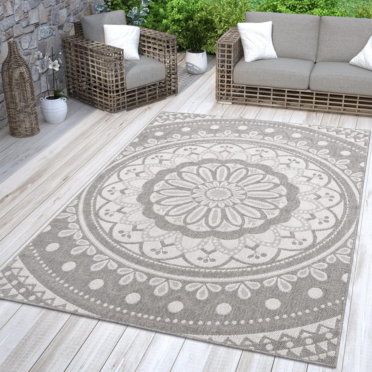 OUTDOORTEPPICH Marokkanisch Grau 60 x 100 cm - Grau, Kunststoff (60/100cm) - TT Home