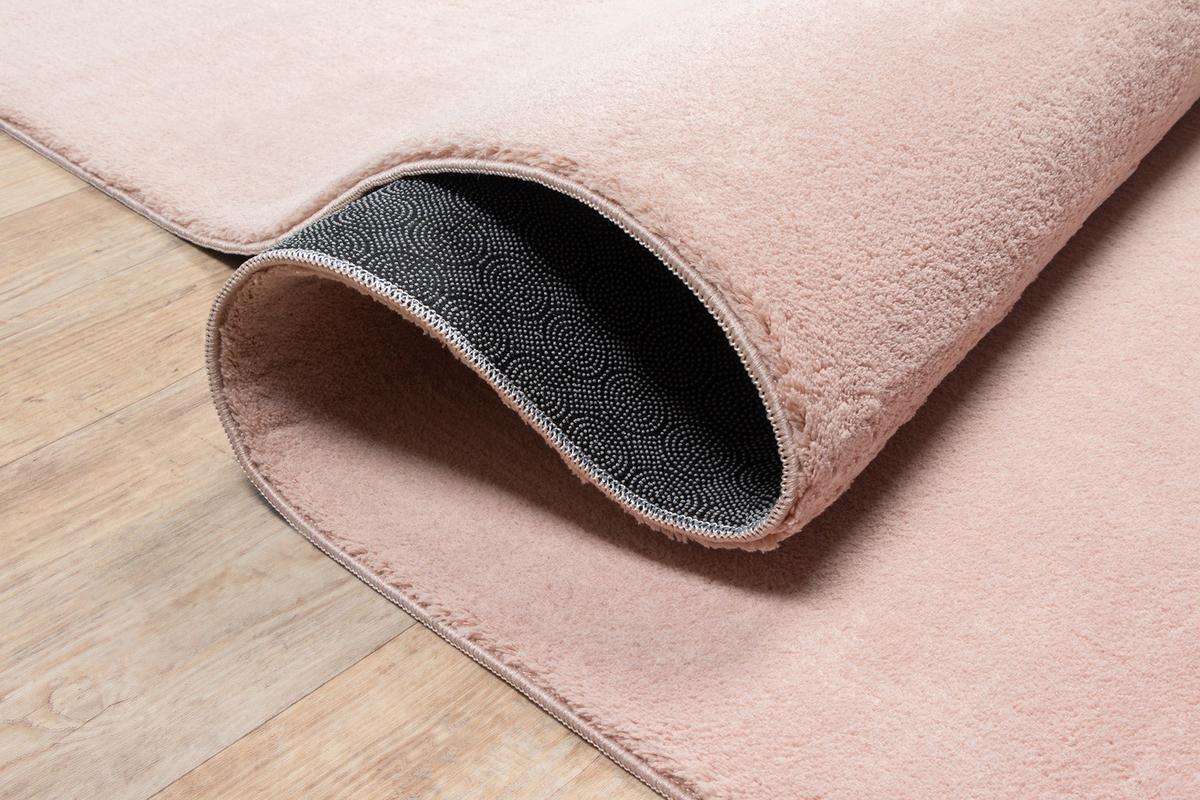 HOCHFLORTEPPICH Antirutsch Uni ALDAN Polyester Puderrosa 160 x 220 cm - Rosa, Textil (160/220cm) - KADIMA DESIGN