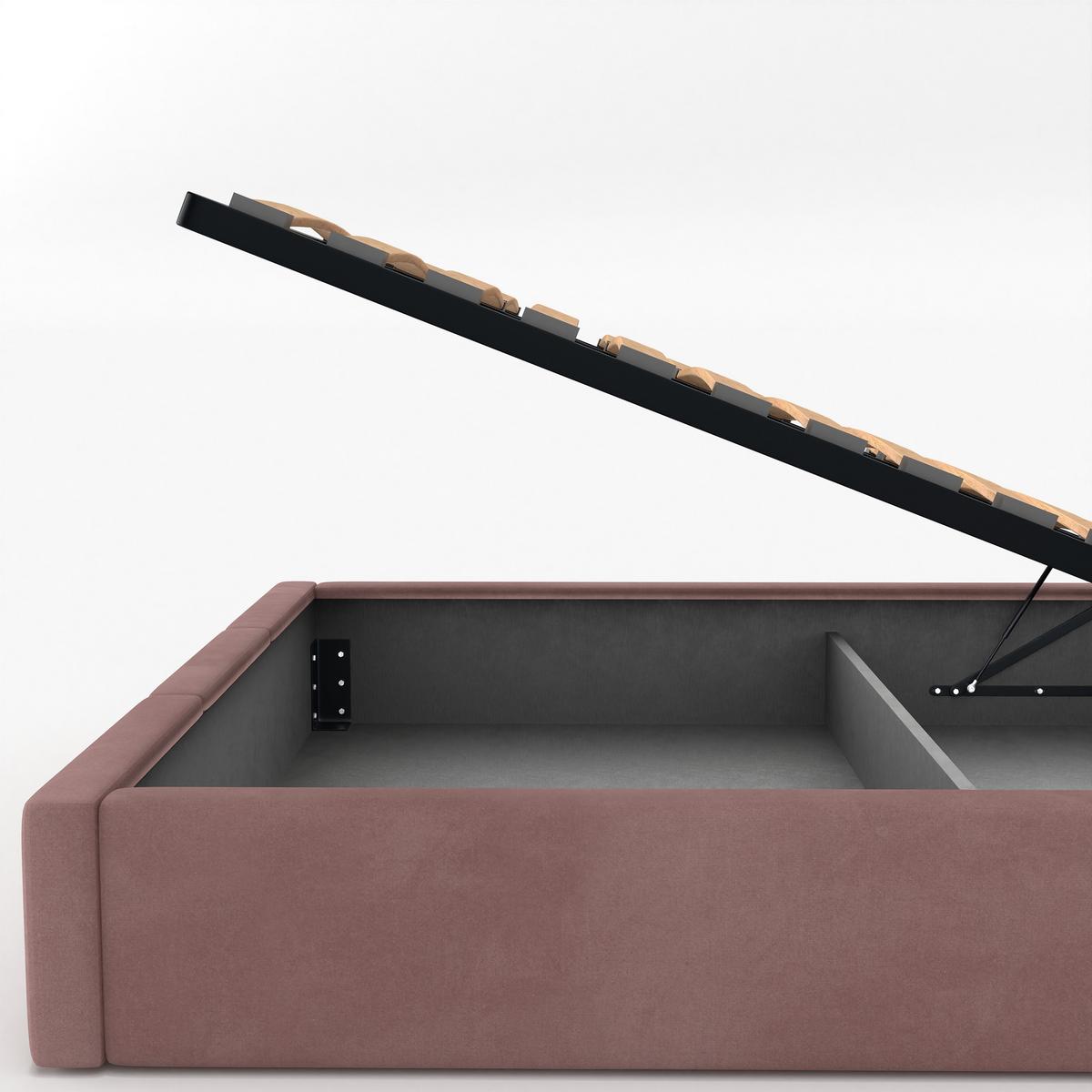 POLSTERBETT für Schlafzimmer Bett mit Stauraum Rosa 90x200 - Rosa, Holzwerkstoff/Metall (90/200cm) - Muralo
