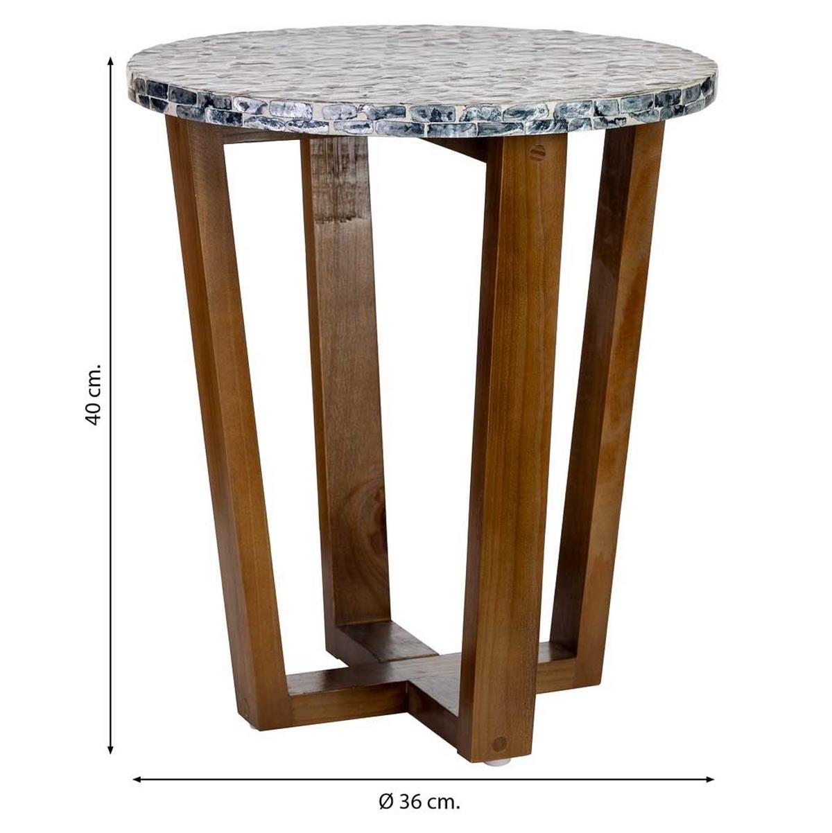 TISCH aus Holz, grau, 36x40cm - Grau, Holz (36/36/40cm) - Wanderlust