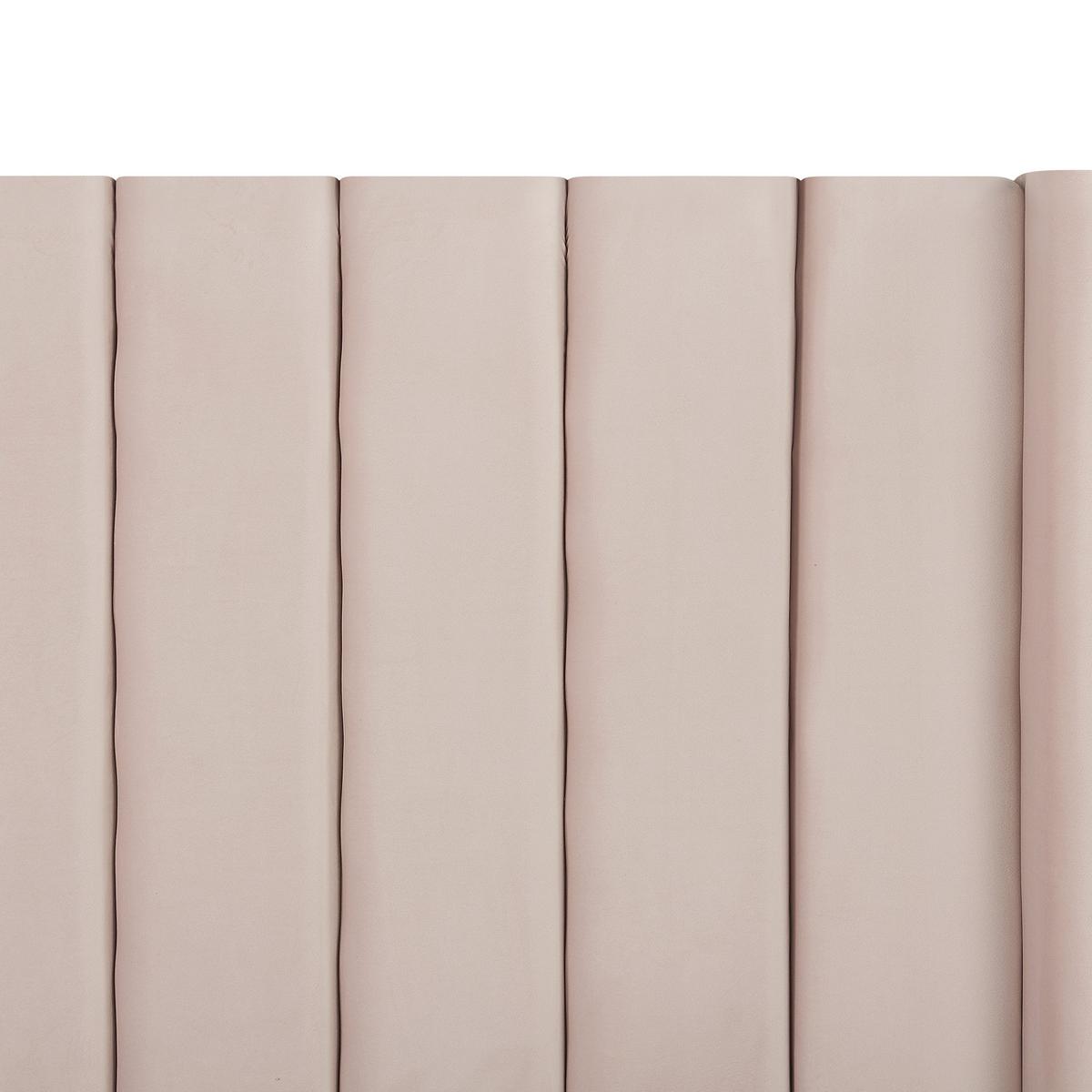 POLSTERBETT 180/200cm Pastellrosa Noyers - Pink, Textil (180/200cm) - Beliani