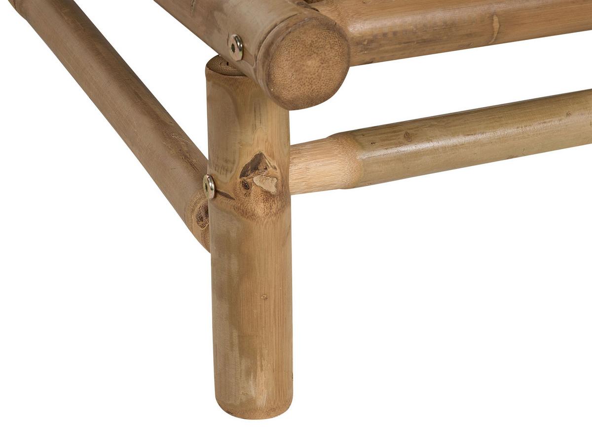 LOUNGE SET 2-Sitzer Hellbraun Auflagen cremeweiß Todi - Hellbraun/Creme, Holz - Beliani