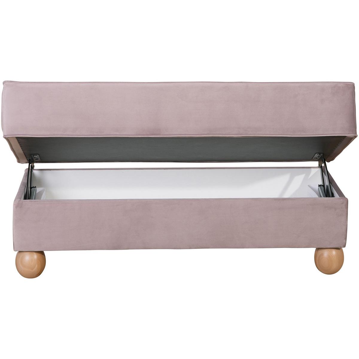 POLSTERHOCKER Katiga Samtvelours rosé - Rosa, Kunststoff (51/49/110cm) - 58aufmkessel