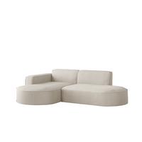 ECKSOFA Palma Xs In Scala - Beige, Holzwerkstoff/Textil (236/165cm) - Fun Möbel