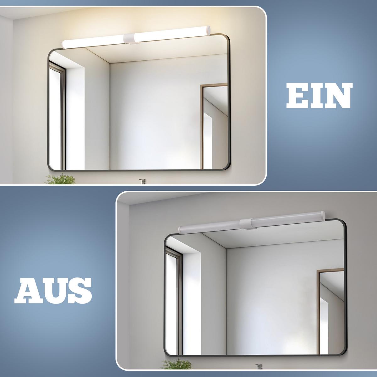 SPIEGELLEUCHTE Xythrenk 5.2/3.2/40 cm - Weiß, Kunststoff (40/5.2/3.2cm) - ZMH