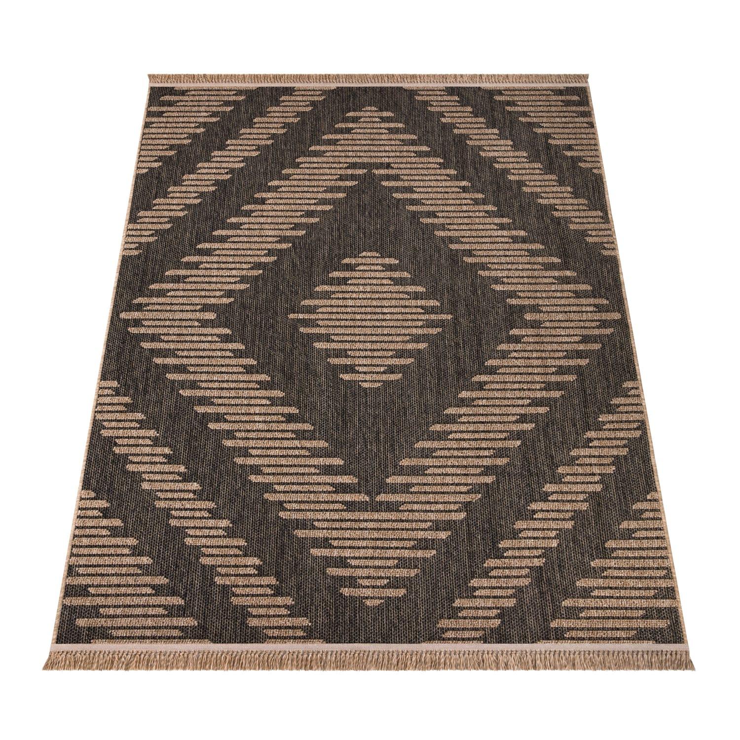 OUTDOORTEPPICH, in Naturoptik, Florhöhe 7 mm, Anthrazit, 160 x 220 cm - Anthrazit, Textil (220/160cm) - KADIMA DESIGN