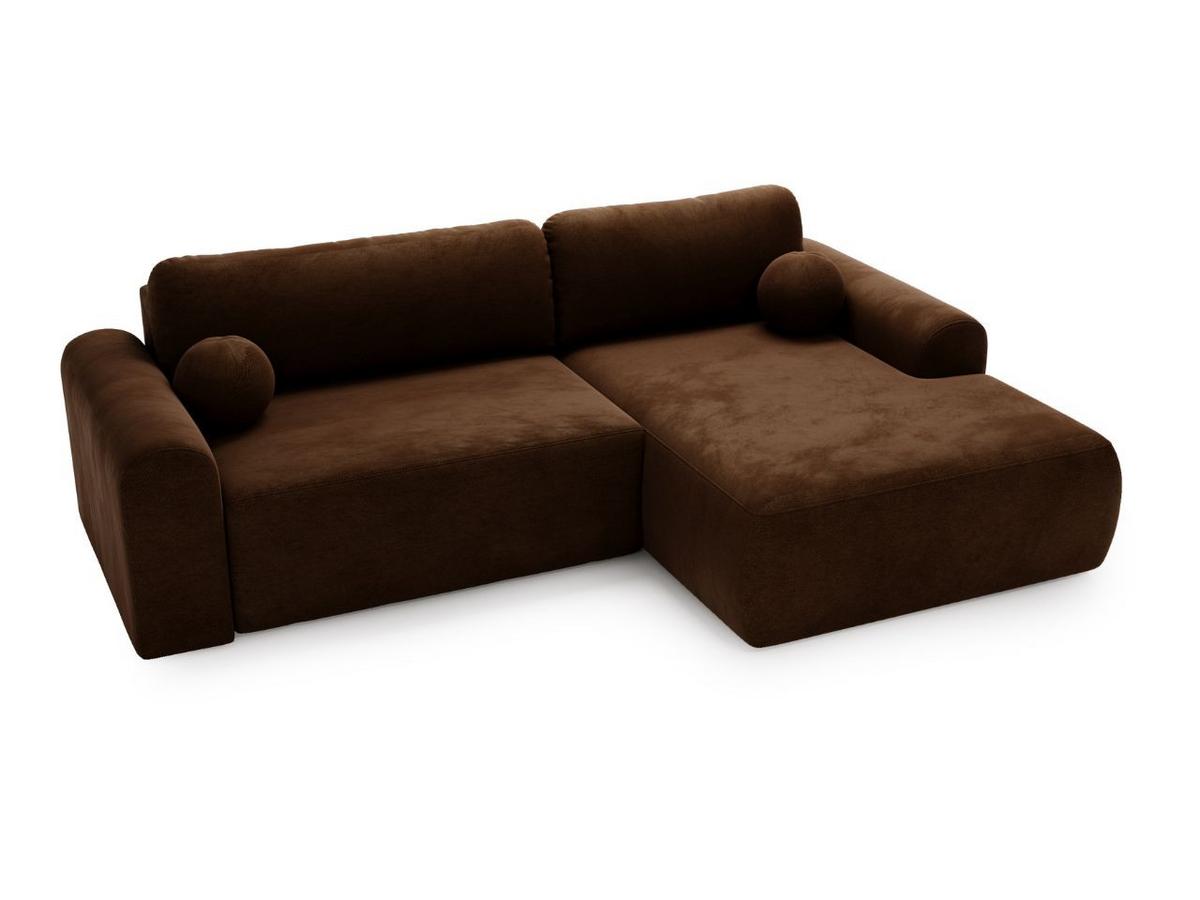ECKSOFA Savana Dunkelbraun Rechts - Dunkelbraun, Holz/Textil (177/257cm) - Graingold