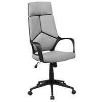 BÜROSTUHL Grau Delight - Grau, Textil (64/116/64cm) - Beliani