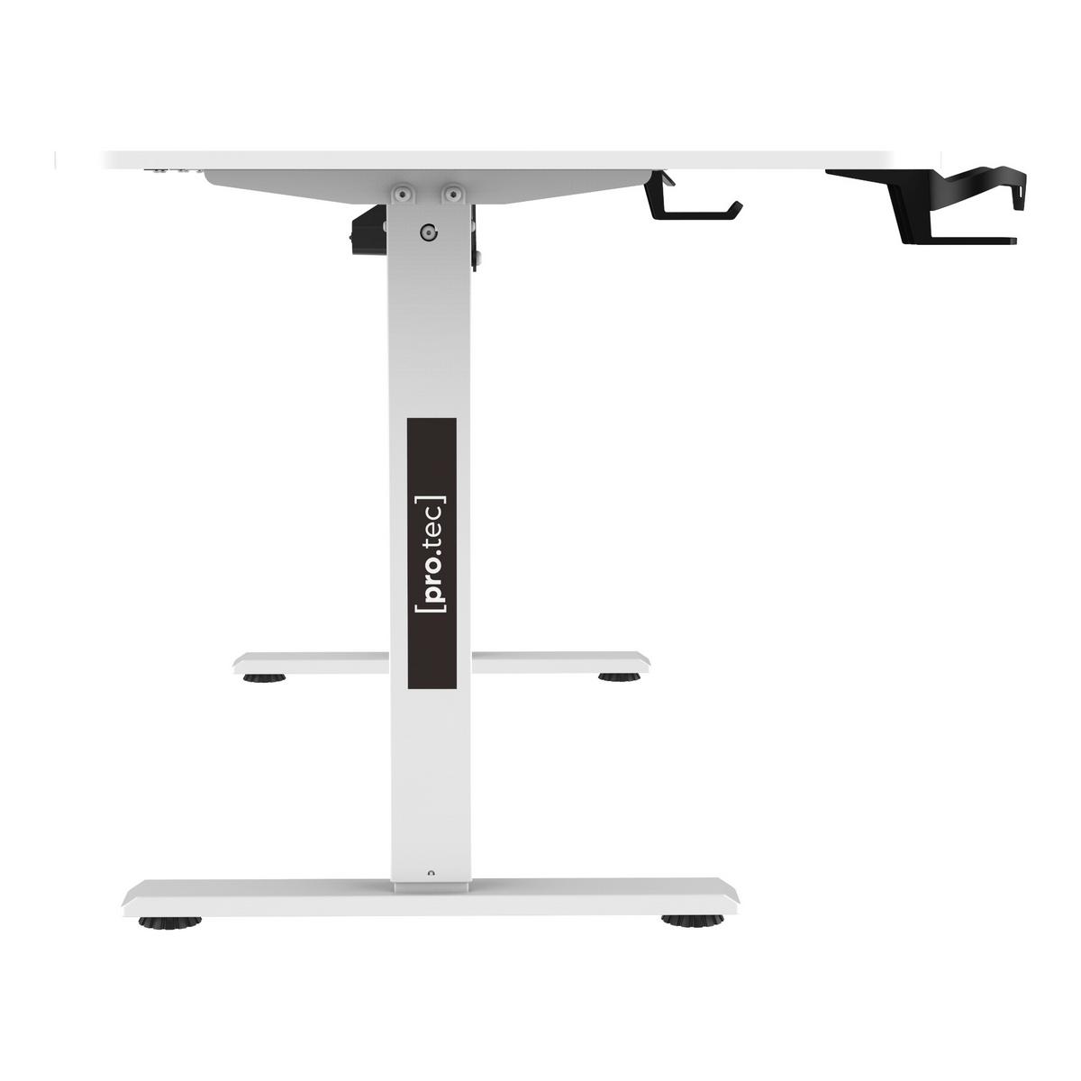VERSTELLBARER TISCH Stryn - Weiß, Holzwerkstoff/Metall (75/160/117cm) - pro.tec