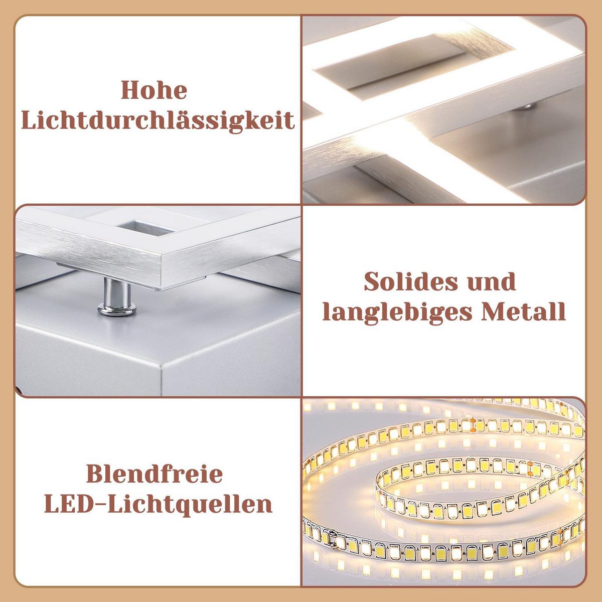 LED-DECKENLEUCHTE Luchetti 6/29.5/47cm - Goldfarben, Metall (29.5/6/47cm) - Nettlife