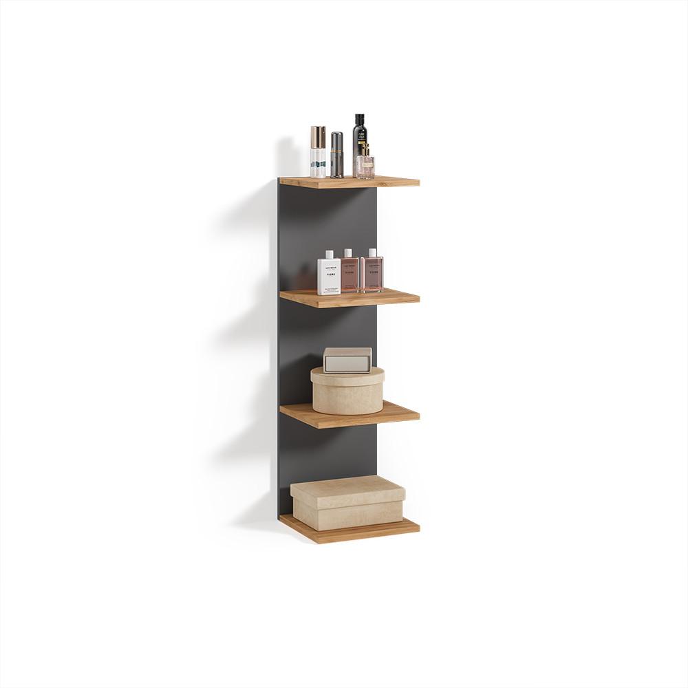 WANDREGAL Vesuvio Anthrazit 30 x 95 cm - Anthrazit, Holzwerkstoff (30/95/28cm) - Livinity®