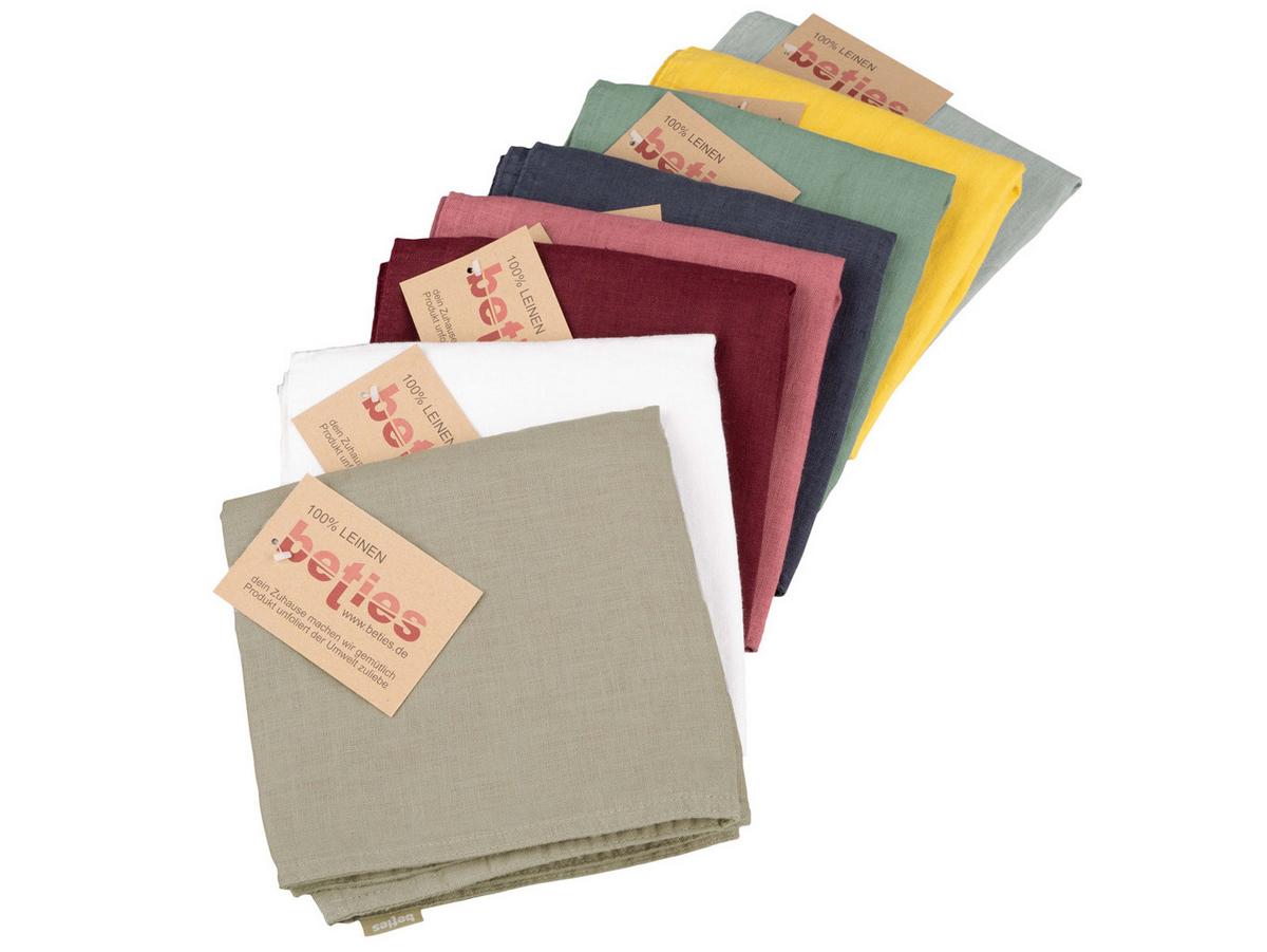 KISSENBEZUG reines Leinen natural-mint 40/40 cm - Mintgrün, Naturmaterialien (40/40cm) - beties Heimtextil