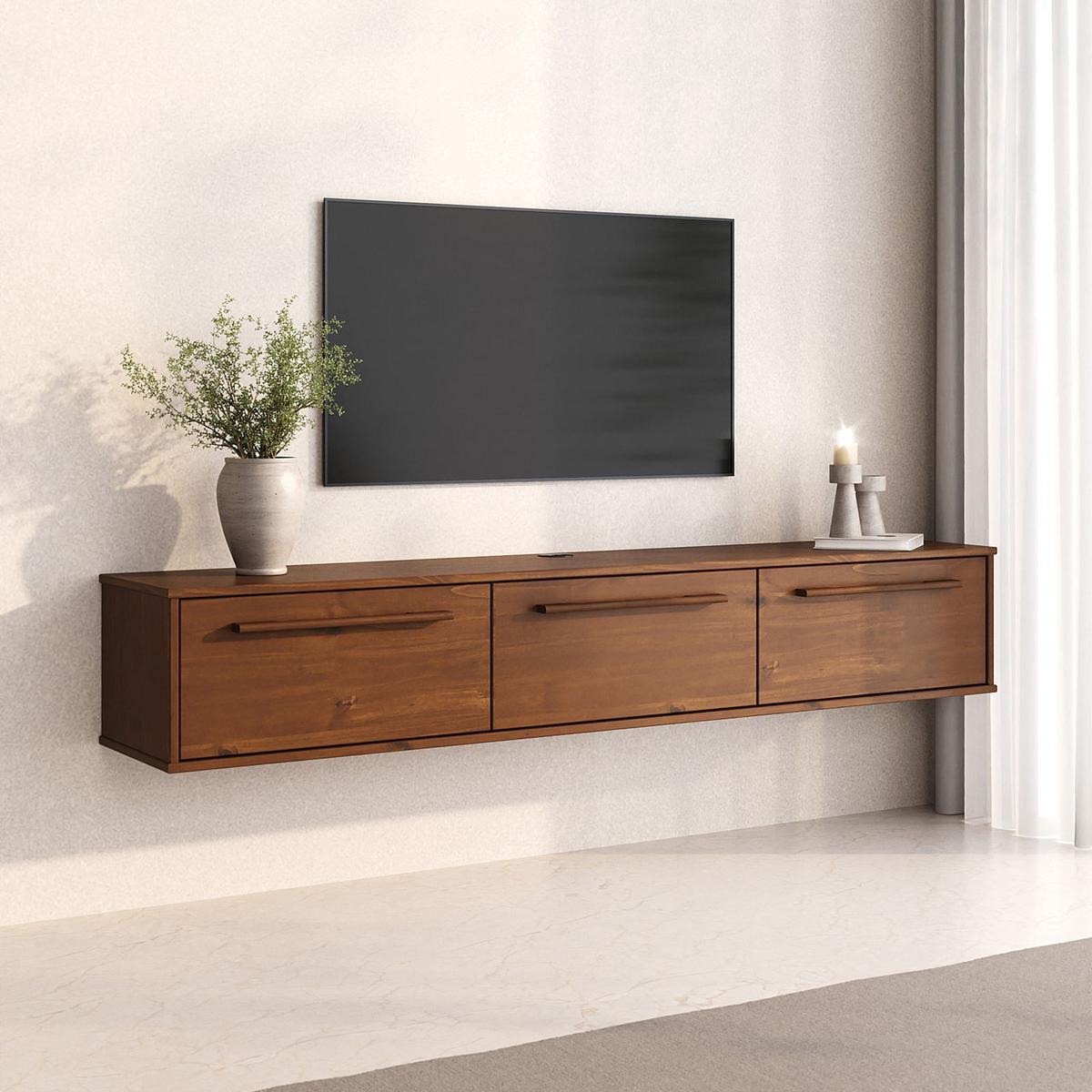 LOWBOARD TECCA - Kastanienfarben, Holz (180/30/34cm) - IDIMEX