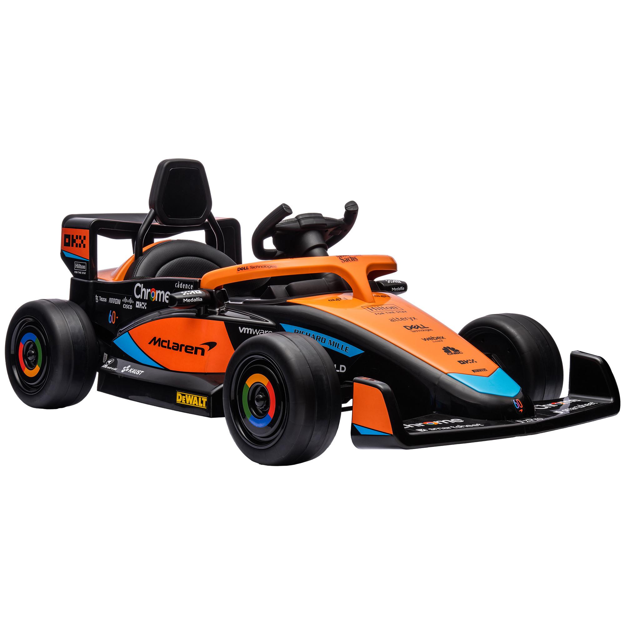 KINDER Elektroauto, 12V Kinderfahrzeug mit 2,4G-Fernbedienung, MP3 USB, Orange - Orange, Kunststoff (115/67/50cm) - AIYAPLAY