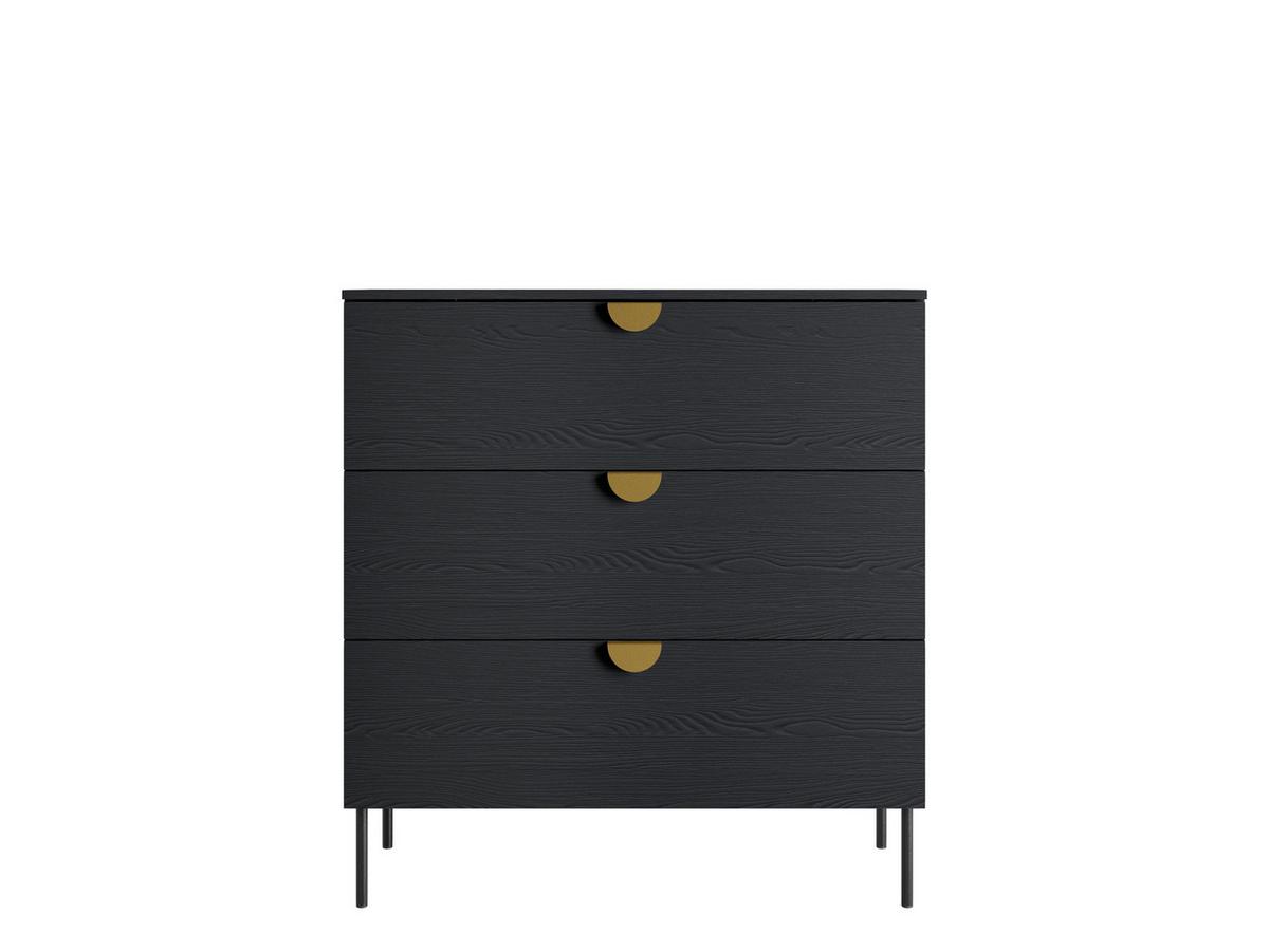 KOMMODE Graphitschwarz 100/107/40 - Graphitfarben, Holzwerkstoff (100/107/40cm) - RAUMHIRSCH FURNITURE