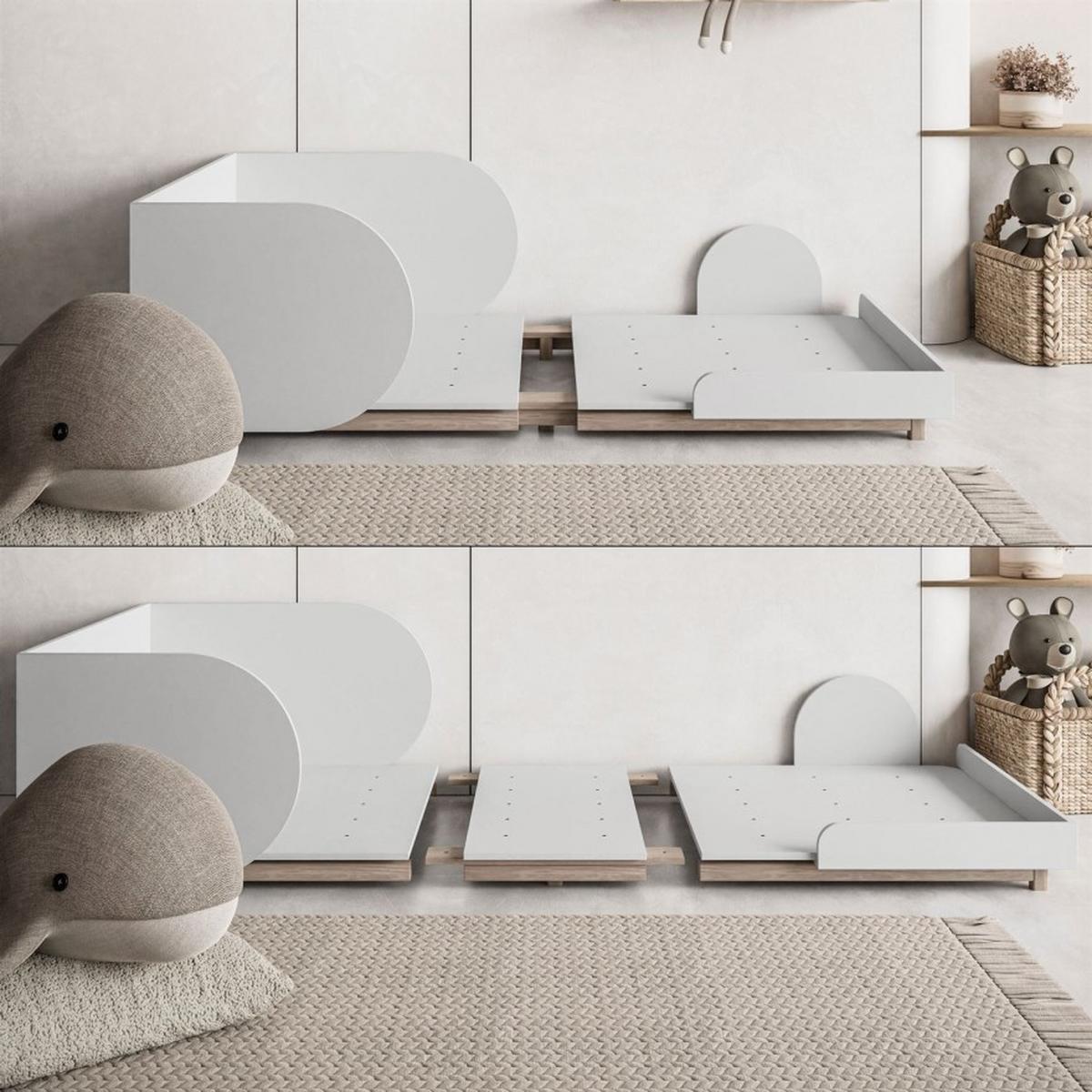 KINDERBETT BLOOM 90x160-200 cm - Kaschmir, Holzwerkstoff (204/58/106cm) - Lookway