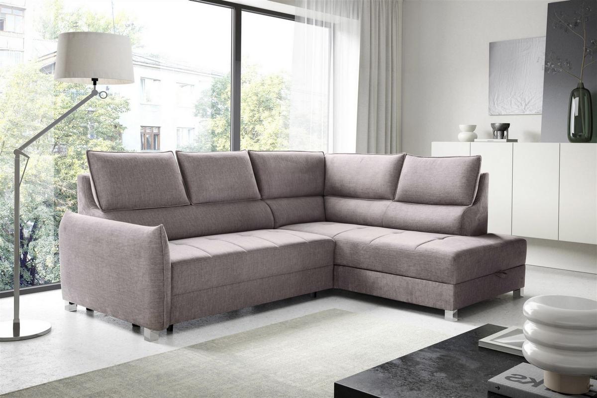 ECKSOFA Marno In Chill Me - Hellgrau, Holzwerkstoff/Textil (260/200cm) - Fun Möbel