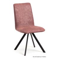 ESSZIMMERSTUHL (4er-Set) Datja 47x92x60 Schwarz/Rosewood - Dunkelrosa/Schwarz, Kunststoff (60/92/47cm) - 58aufmkessel