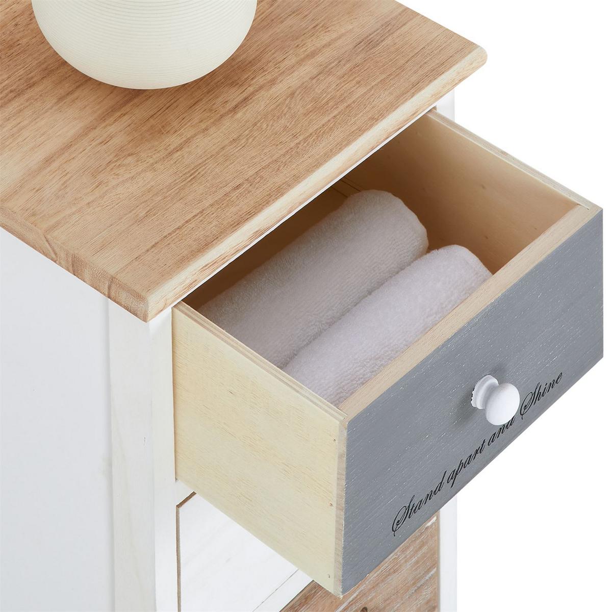 SCHUBLADENREGAL SALVA weiß - Weiß, Holz (29/91/27cm) - CARO-Möbel