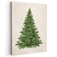 LEINWANDBILD Weihnachtsbaum - Grün - Weihnachten - Feiertage Room Decor 30x40 cm - Olivgrün, Textil (30/40cm) - MuchoWow