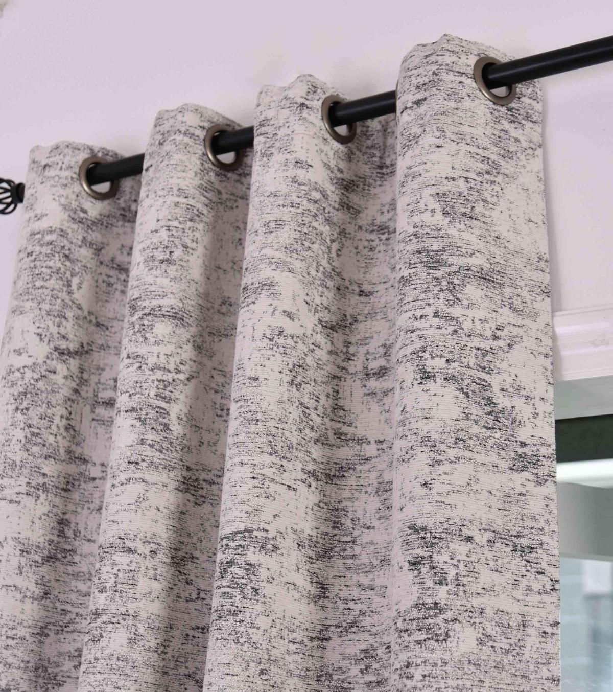 VORHANG VENEDIG HxB 245x140 cm Creme Schwarz - Creme, Textil (140/245cm) - Gardinenbox