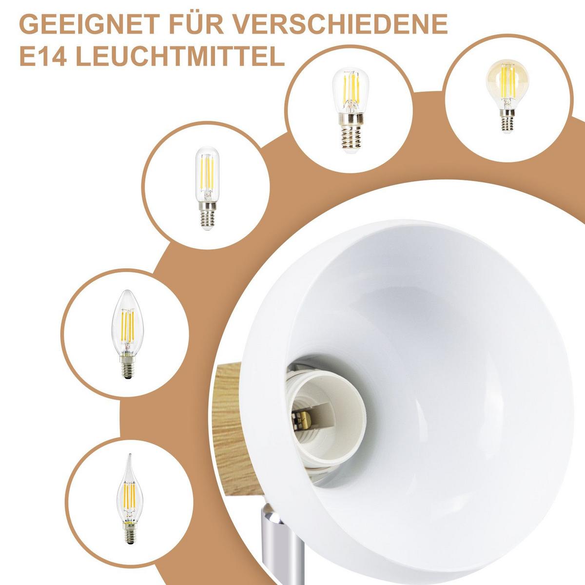DECKENSTRAHLER Faulkner 3-flammig 25/25/15.5 cm - Weiß, Metall (25/25/15.5cm) - Nettlife