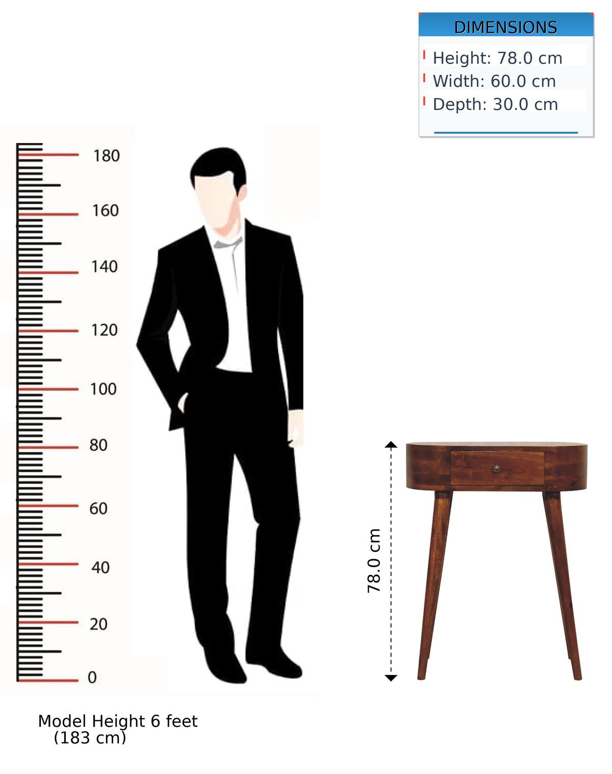 KONSOLE Massivholz Mini Albion Kastanienbraun, 1 Schublade, Dunkelbraun - Dunkelbraun/Messingfarben, Holz/Metall (30/60/78cm) - Artisan Furniture