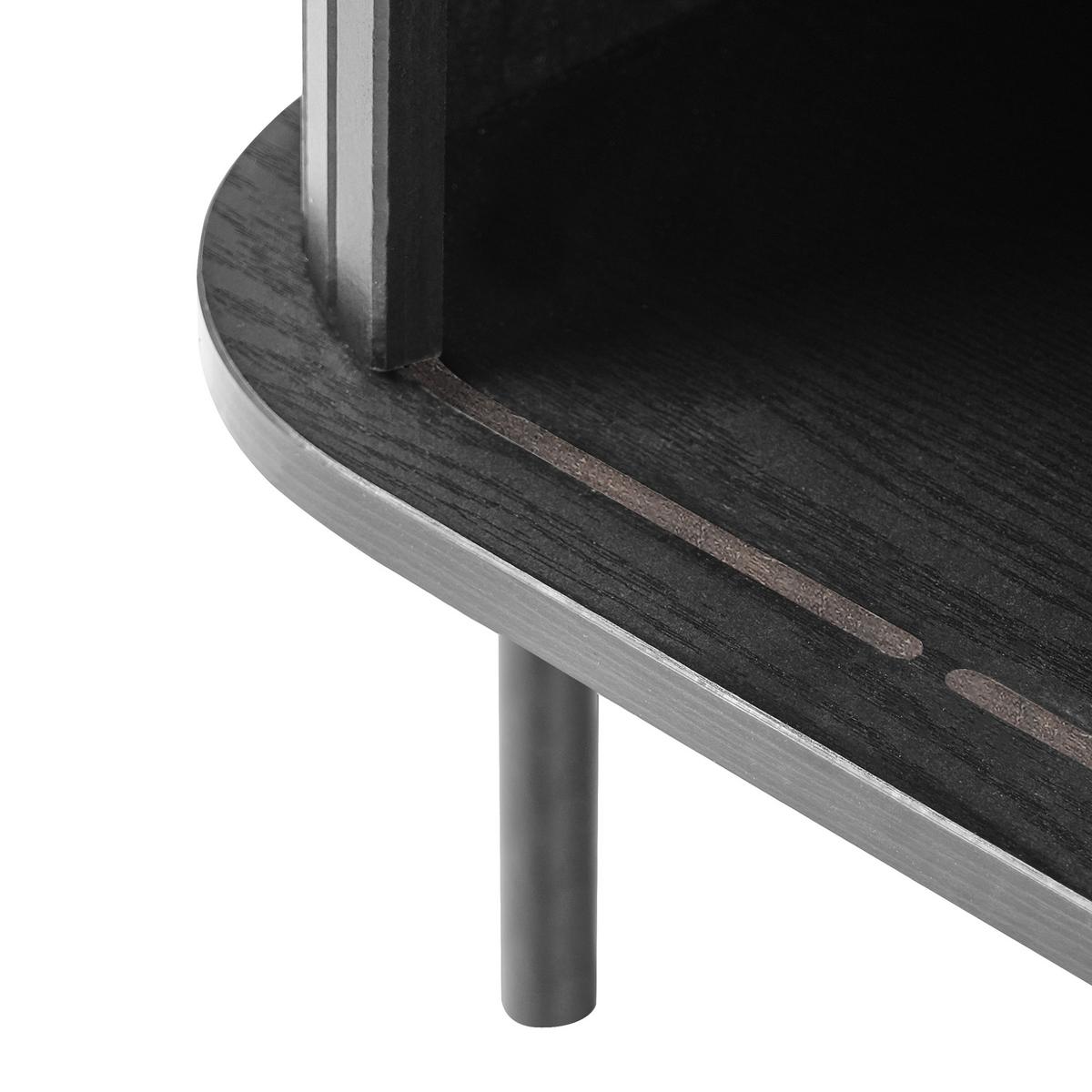 NACHTTISCH Schwarz Bradley - Schwarz, Holzwerkstoff (30/40/55cm) - Beliani