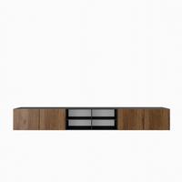 LOWBOARD CAVA 300/41/40 cm, Hängender TV-Schrank Schwarz / Eichefarben - Eichefarben/Schwarz, Holzwerkstoff (300/41/40cm) - MASSENO