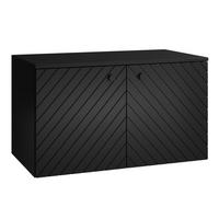 WASCHBECKENUNTERSCHRANK Orlando 2 Türe Schwarz Matt - 80 x 47 x 61 cm - Schwarz, Holz (80/46/44cm) - Badplaats