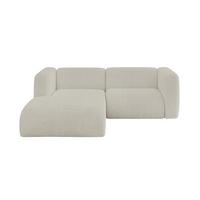 ECKSOFA Ottomane Links MIRA-L1 227x179x89 Creme Cord - Ecru/Creme, Holzwerkstoff/Kunststoff (227/179cm) - ALTDECOR