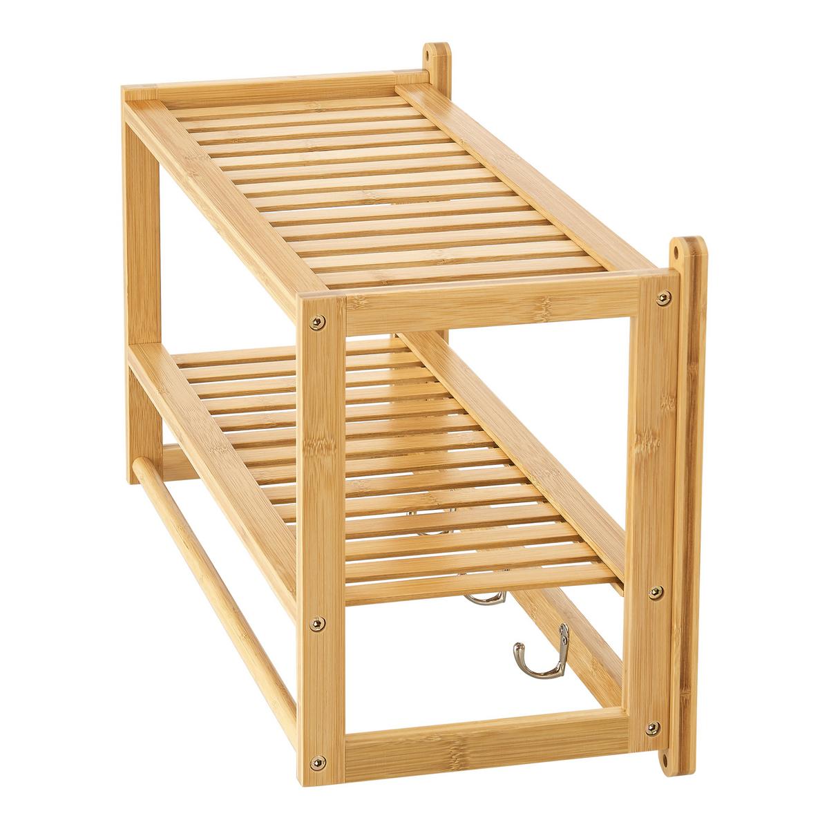 BADEZIMMERREGAL Thyborøn - Naturfarben, Holz (55/30/22.5cm) - [en.casa]
