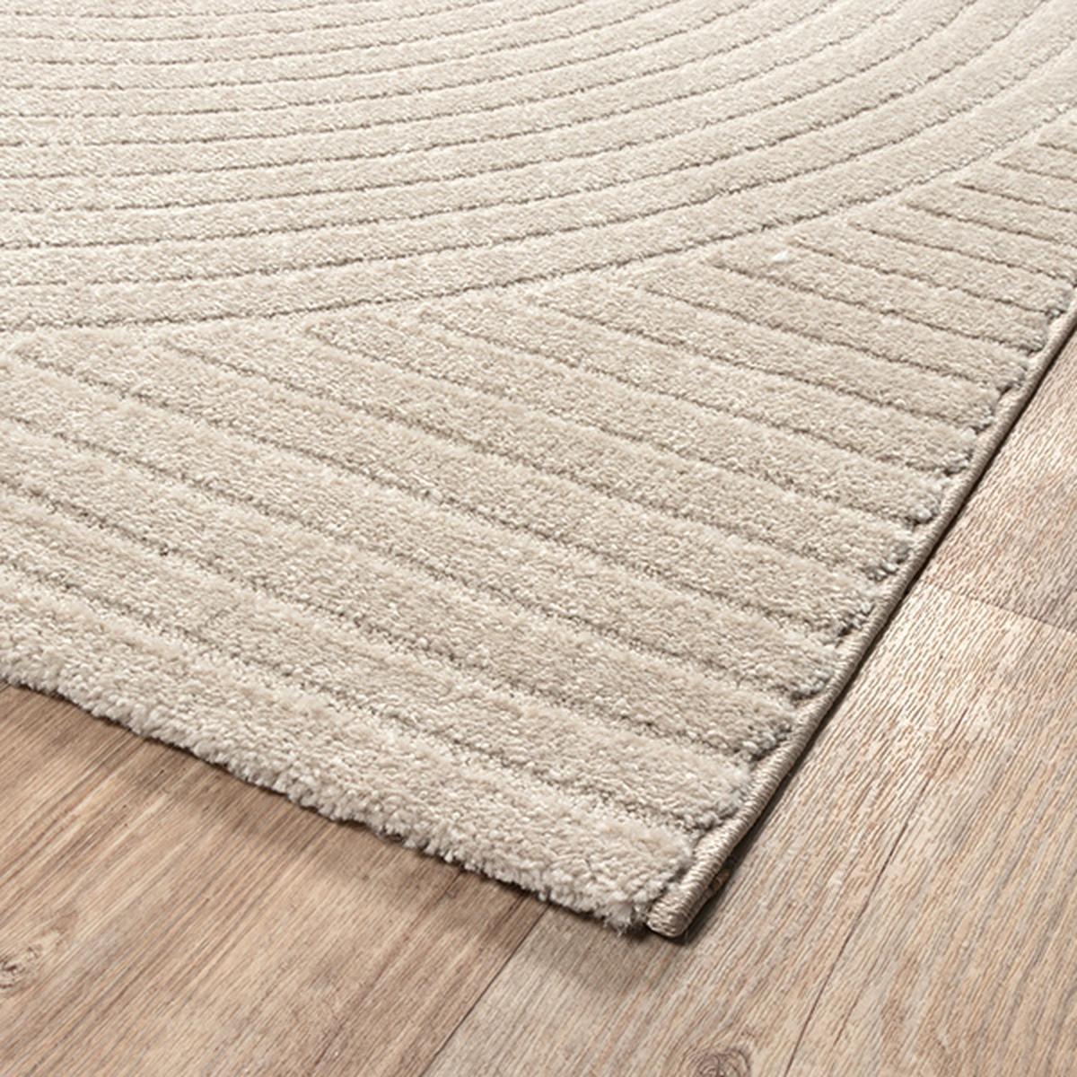 TEPPICH Kurzflor CETINA Geometrisch Polypropylen-Polyester Beige 200 x 290 cm - Beige, Textil (200/290cm) - KADIMA DESIGN