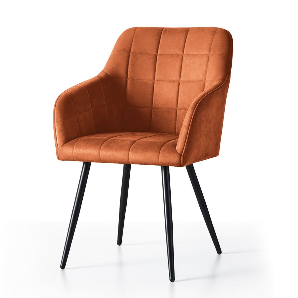 POLSTERSTUHL 4er Set, Metallbeine Bronze, Schwarz 54/82/58 - Schwarz, Textil (54/82/51cm) - RAUMHIRSCH FURNITURE