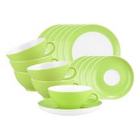 TEESERVICE Liberty Pure Colors Lime Green 18-tlg. - Grün, Keramik (2/2/2cm) - Seltmann Weiden
