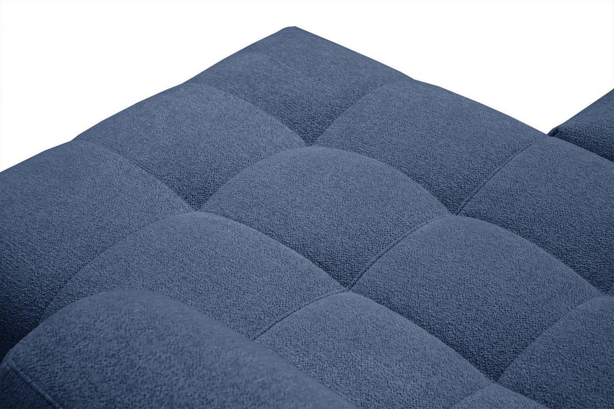 ECKSOFA SALVINI 4-Sitzer, dunkelblau - Schwarz/Dunkelblau, Holzwerkstoff/Textil (292/158cm) - Wozimo