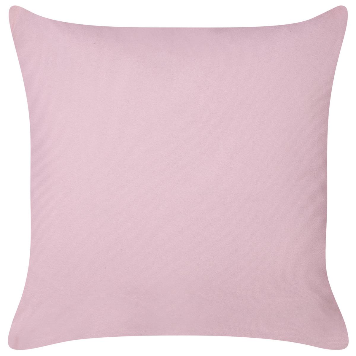 DEKOKISSEN 2er-Set Rosa 45/45 cm Astrantia - Pink, Textil (45/45cm) - Beliani