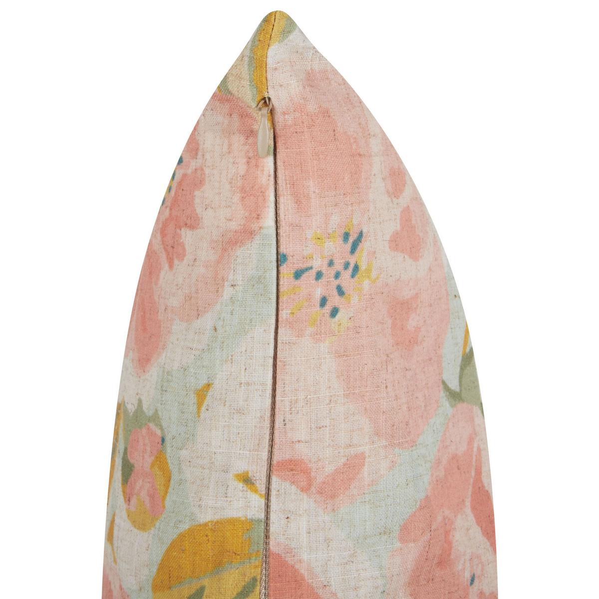 DEKOKISSEN Rosa 45/45 cm Zahriye - Blau/Pink, Textil (45/45cm) - Beliani